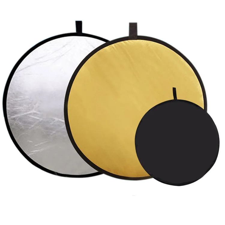 2 in 1 Golden Silver,Silver White Backdrop Reflector Collapsible Background for YouTube Streaming Photo Studio Photography