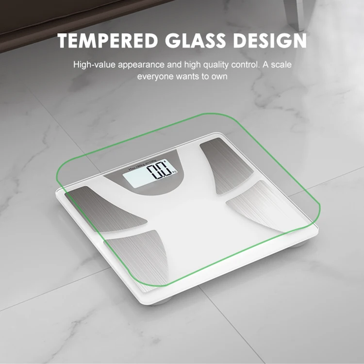 Blue tooth 180KG Custom Color Bathroom Weight Scales Digital Electronic Weighing Body Fat Scale