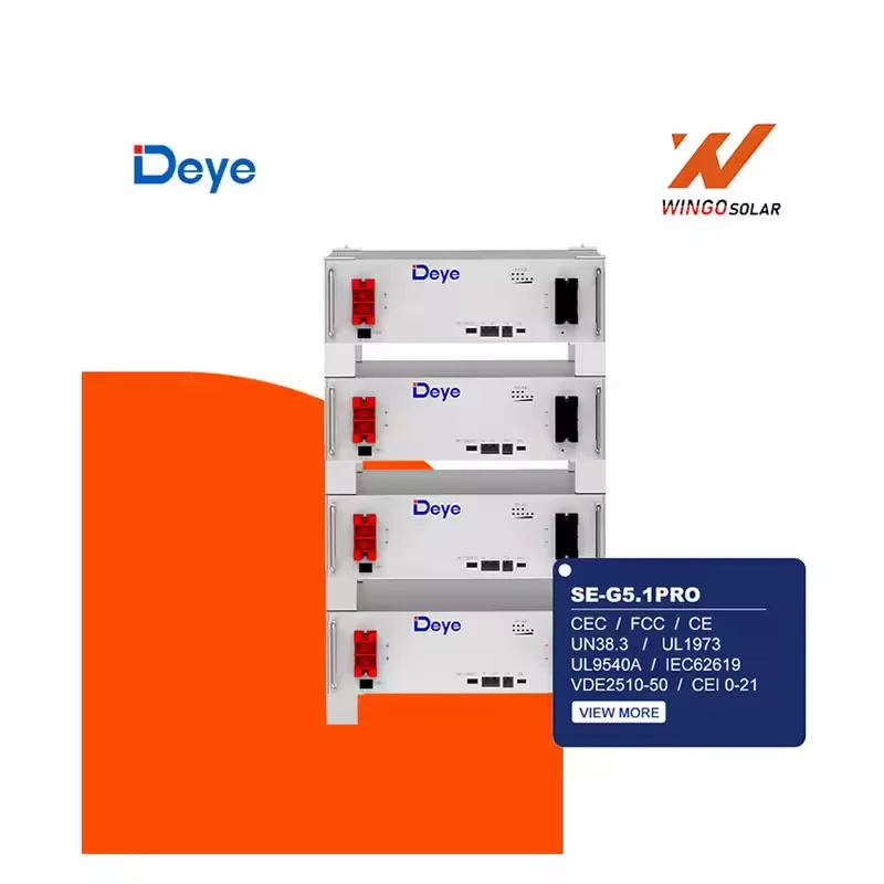 Hot selling Deye Lifepo4 Battery Lithium Ion Batteries SE-G5.1Pro-B Lifepo4 Cell RW-M6.1-B BOS-G Rack In Stock
