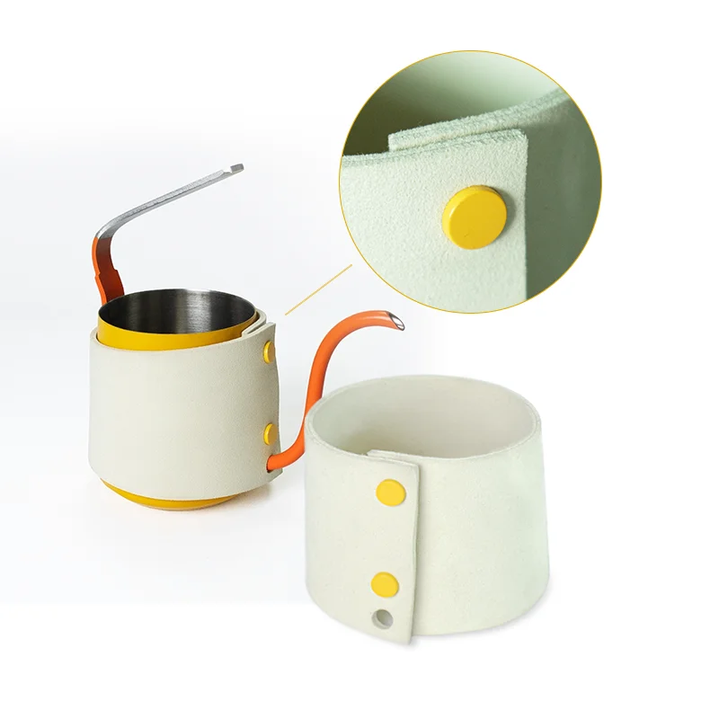 PU leather protective cover creative hand brewed coffee pot leather cover thermal insulation leather cover