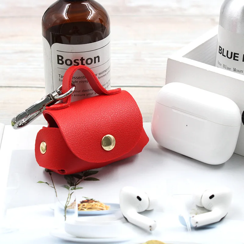 Модная миниатюрная сумка для наушников из искусственной кожи Airpods
