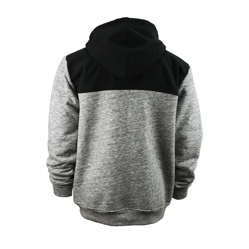 
Wholesale custom Men zip colorblock fleece sweatshirt with pockets 