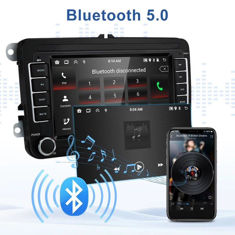 Stwei Android12 2Din 7inch Touch Screen For VW Polo Golf Passat Jetta Video Radio Car multimedia Player System Gps Navigation