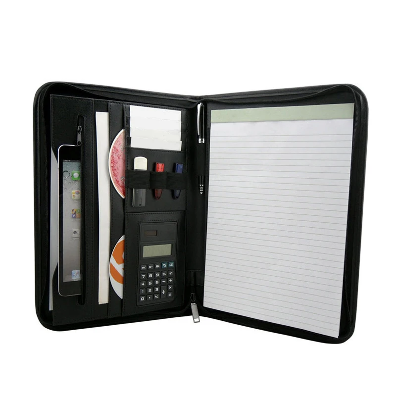 
A4 PU material business versatile notebook File Organizer calculator portfolio Stationery folder 