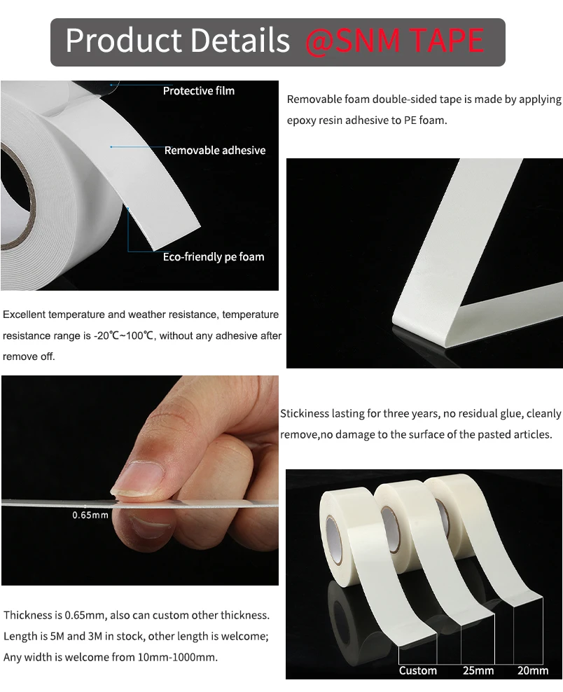 Removable double sided Tape
