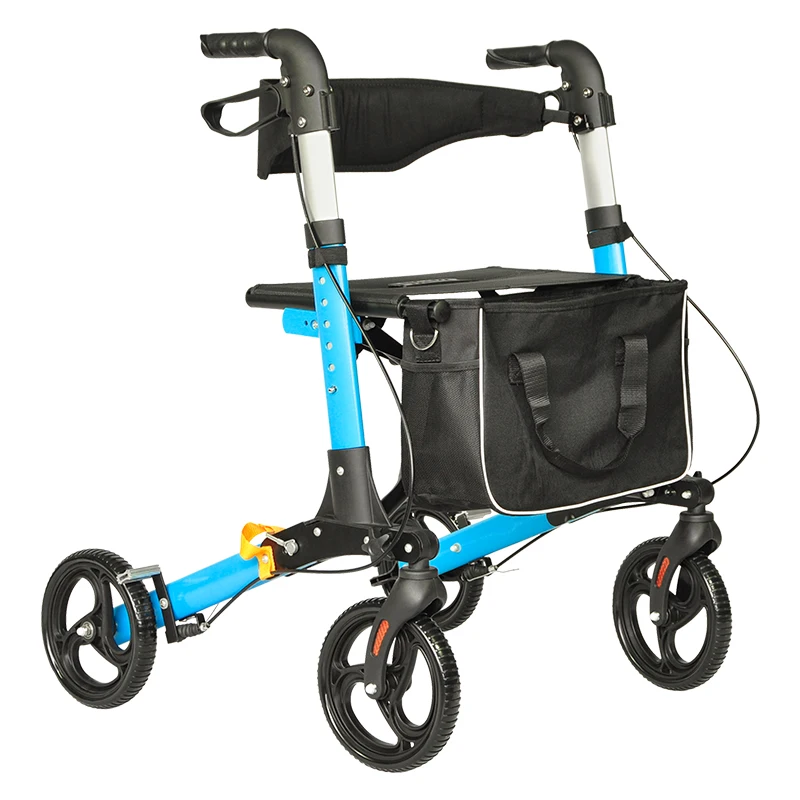 New arrival 2023 products BQ1002B Aluminum highweight  mobility wheelchair with a shopping bag for elderly people