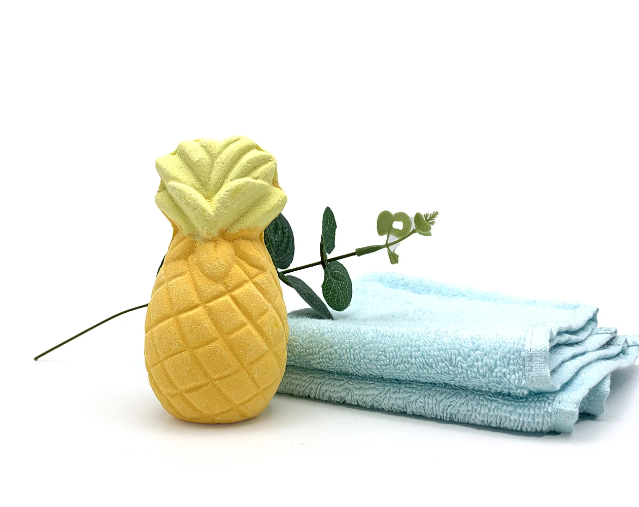 Muran2023 Large Size Vegan with 100% Natural Ingredients Fruit Bath Fizzers Cruelty-free MSDS Scented Pineapple Bath Bombs