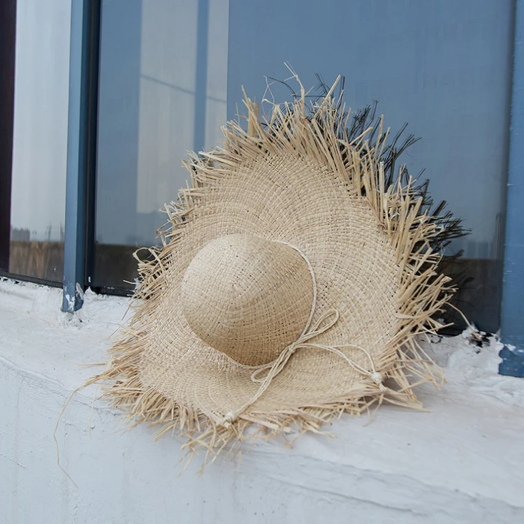 
Natural Grasses Fashion 2021 Summer Hat Women Straw Beach Visor Protection Sun Hats Wide Brim Sun hat Chapeau Femme 