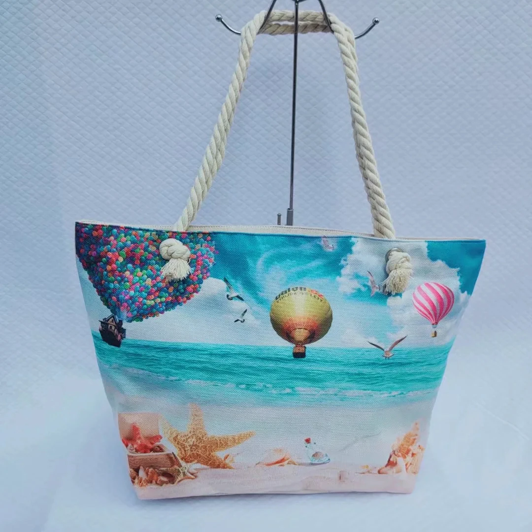 Fashion Folding Women Big Size Handbag Tote Ladies Casual Flower Printing Canvas Graffiti Shoulder Bag Beach Bolsa Feminina