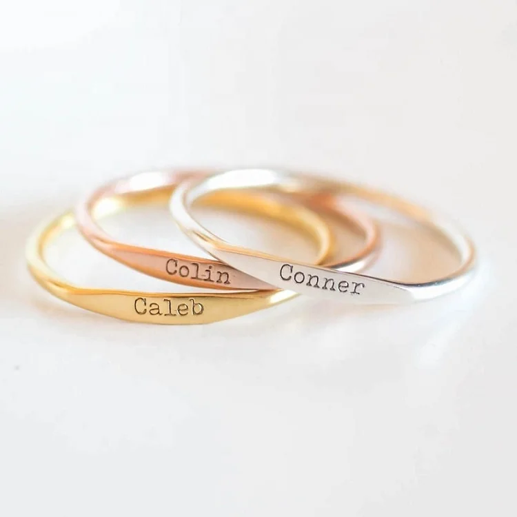 925 silver personalized wedding band white gold 14k custom engraved signet ring