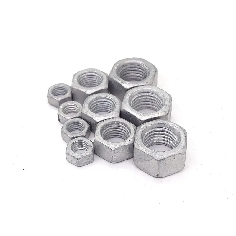 HDG Hexagonal Nut Grade 8 Carbon Steel DIN934 Certified for Mining Applications 5/8 Hexagonal Heavy Hex Nut