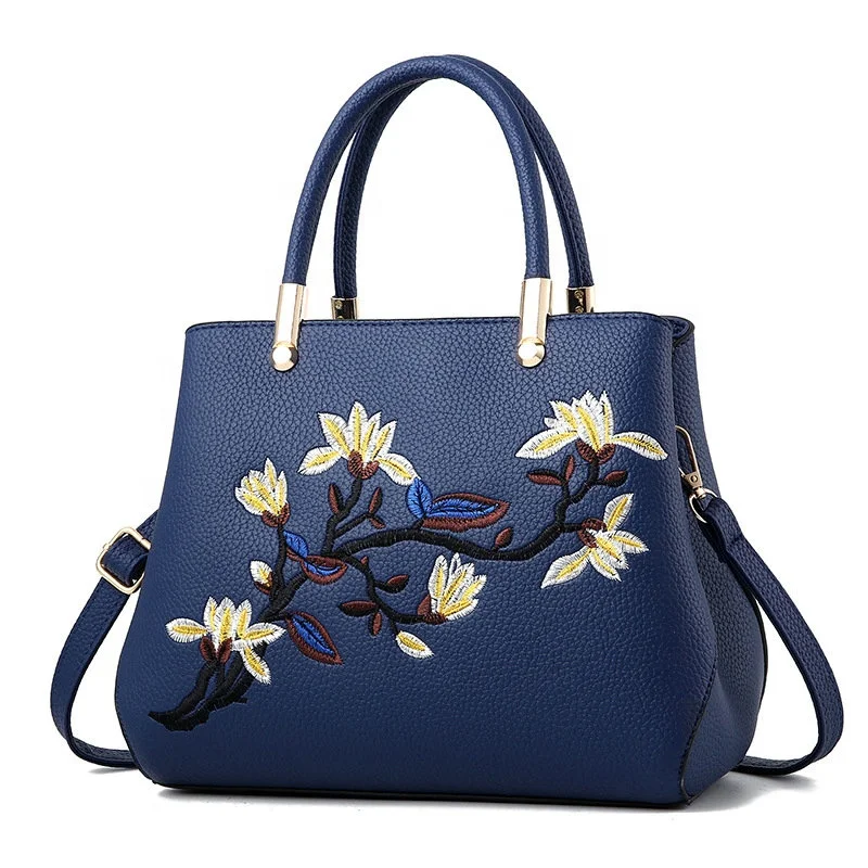 
Wholesale 2020 New Tide Fashion Bags Women Handbags Tote Flower Embroidery Bags Shoulder Flower Printing Lady Designer Handbag 