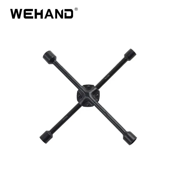 Wehand factory selling low price14 inch black chrome van steel wheel car tools cross sleeve wrench