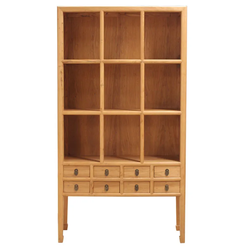 Industrial Rack bookcase bookshelf books cabinet antique design drawer Wood wooden trilaminar Bookcase and Bookshelves