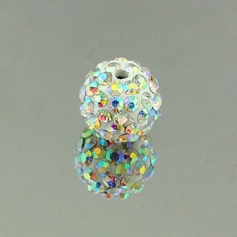 Bracelet 10mm double hole shambhala full diamond bracelet loose bayberry full diamond ab polymer drill ball rhinestone beads