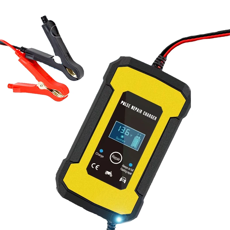 Automatic Car Battery Charger 12V 6A with LCD Display Intelligent Battery Charger for Car Motorcycle 12v battery charger