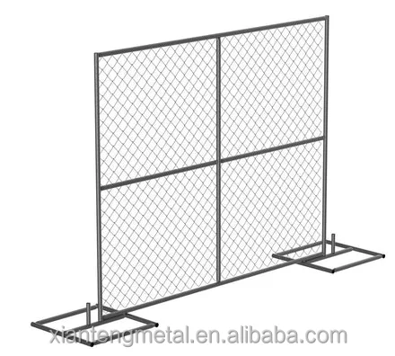 Hot Sale Easily Assembled Portable American Galvanized Temp Fence Construction Chain Link Fence Panel Temporary Fencing