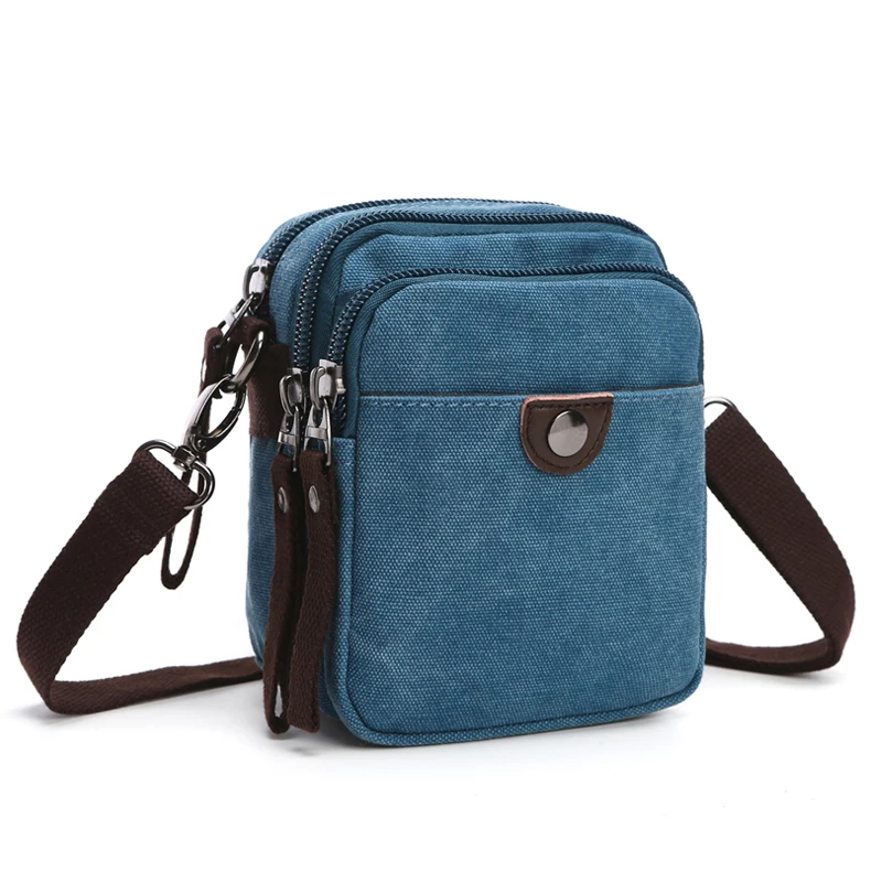 ZUOLUNDUO Custom single shoulder mens crossbody bag small canvas mens shoulder bag
