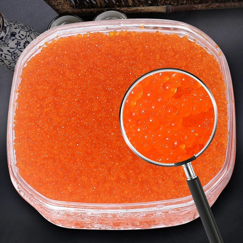 Высокое качество оптовая продажа морепродукты фабрика Masago замороженные приправленные оранжевые икры