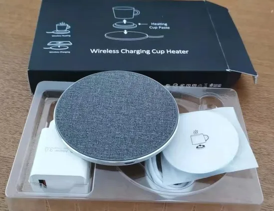 2 in 1 intelligent smart cup warmer wireless self heated thermal coffee mug warmer with wireless charger