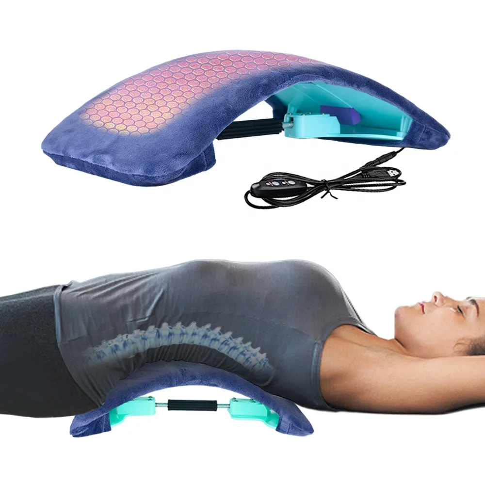 Wholesale Electric Heated Lumbar Traction Back Stretcher Support Back Massager with Heating