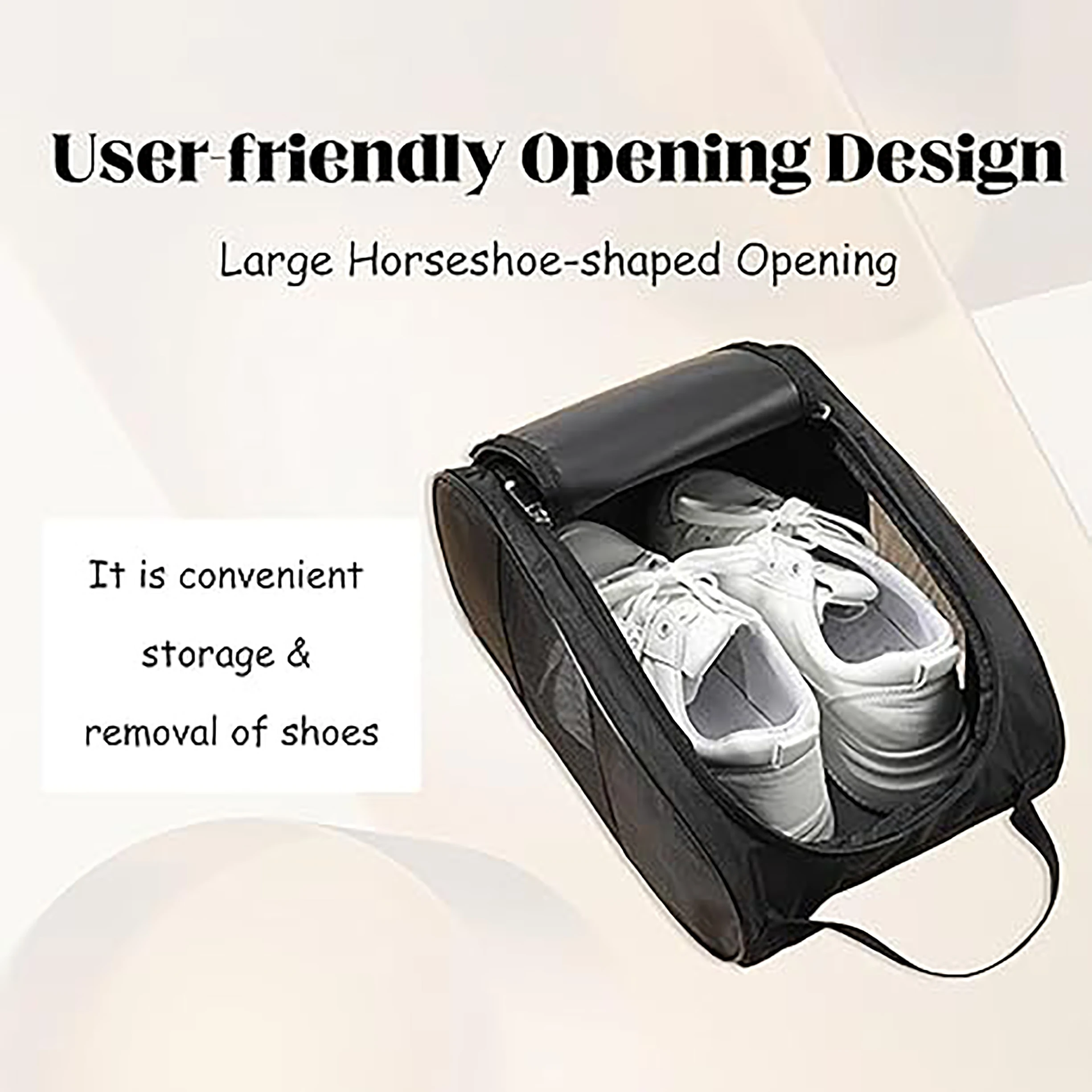 Outdoor Waterproof  Shoe Bag with Zipper and Breathable Mesh Portable Shoes Bag for Storage Sports Accessory