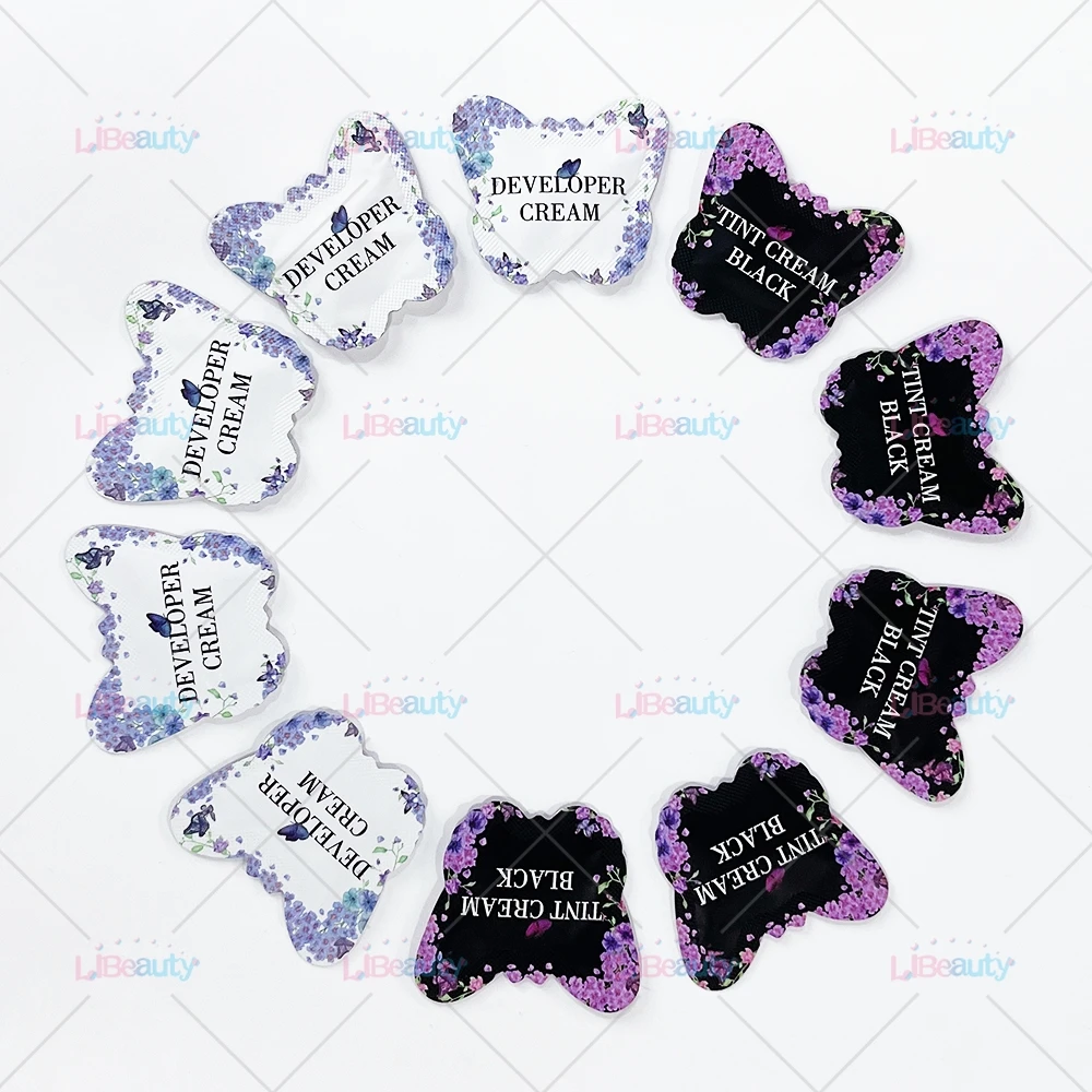 Custom Label Logo Eyelash Tinting Kit 0.8g Pouch Eyelash Lift Tinting Kit At Home diy Lash Tinting Pouch Kit