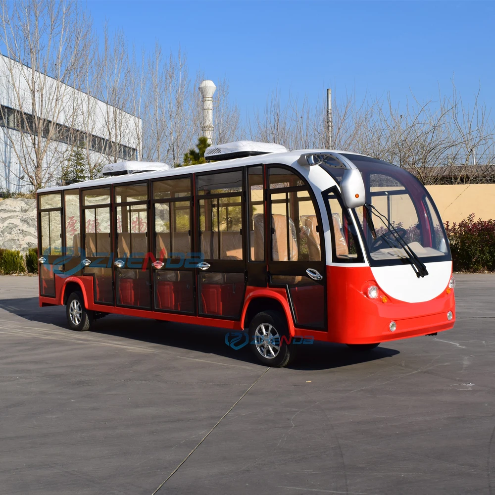 New Energy Low Speed School Bus Electric Sightseeing Reception Car City Sightseeing Shuttle Bus for Sale