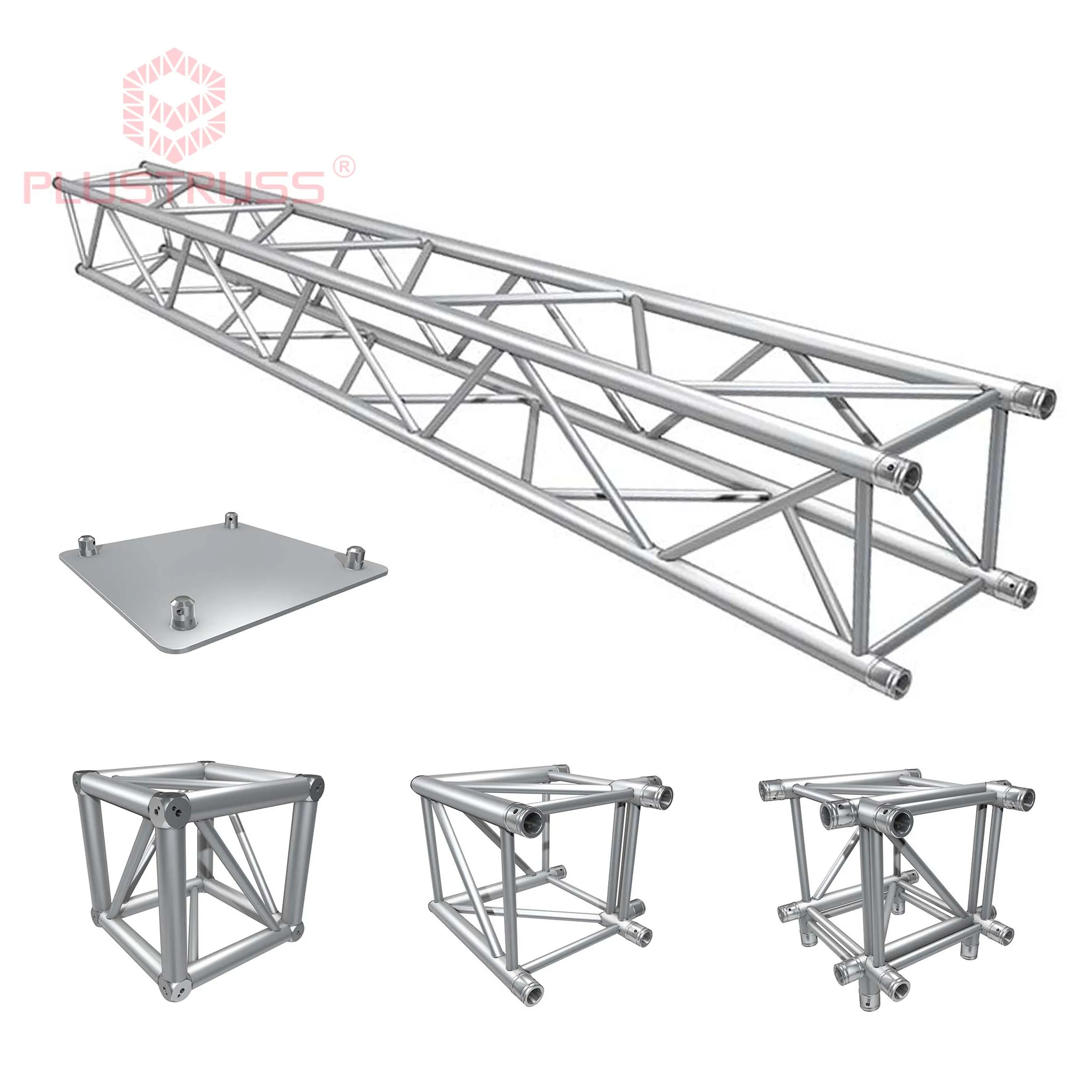 Truss Display Stage Aluminum Lighting Truss Assembly Parts & Truss Accessories 400x400mm 0.5M-4M G44