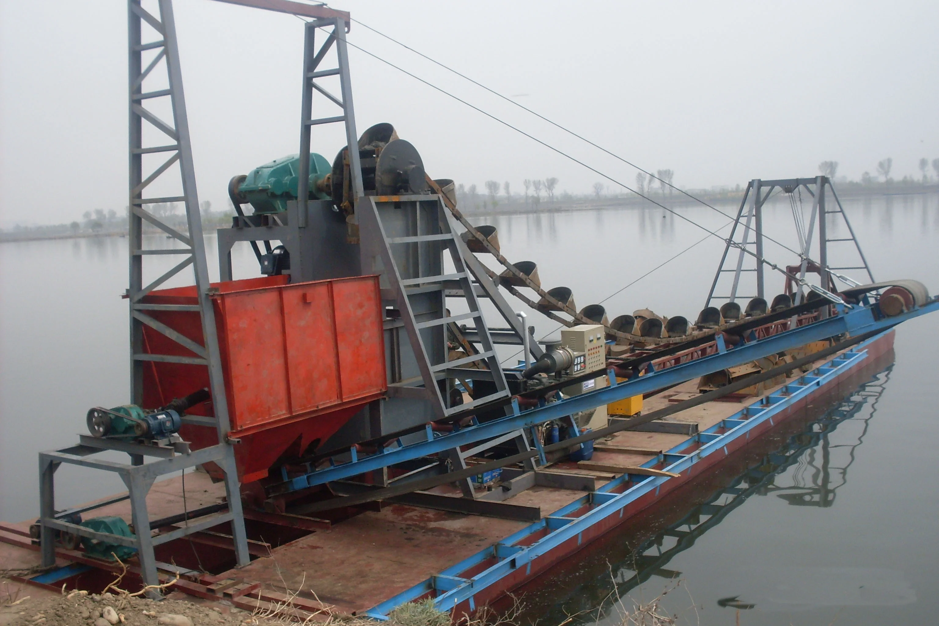 River Sand Pumping Machine/Gold Bucket Dredger/Gold Dredge With Best Performance for sale from HIKOS