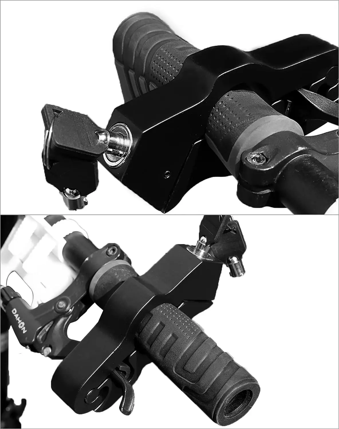 Motorcycle Lock, Heavy Duty Anti-Theft Adjustable Bike Handlebar Lock, A Grip/Throttle/Brake/Handlebar Lock to Secure a Bike