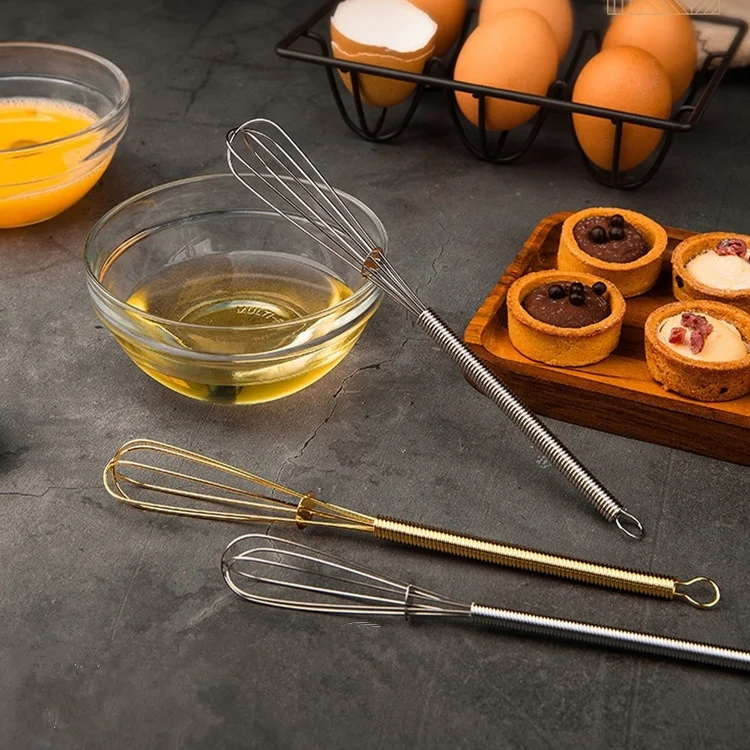 Stainless Steel Metal Eco Friendly Egg Tools Mini Wire Hand Mixer Whisk For Mixture Whipping Cream
