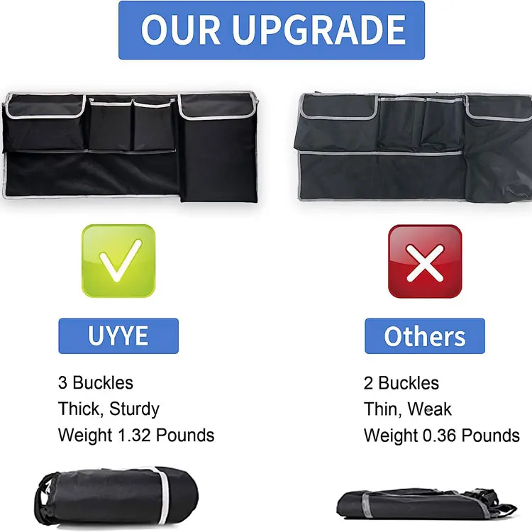 Car Trunk Organizer and Storage Backseat Hanging Car Trunk Backseat Hanging Storage Organizer for SUV Truck Jeep MPVs
