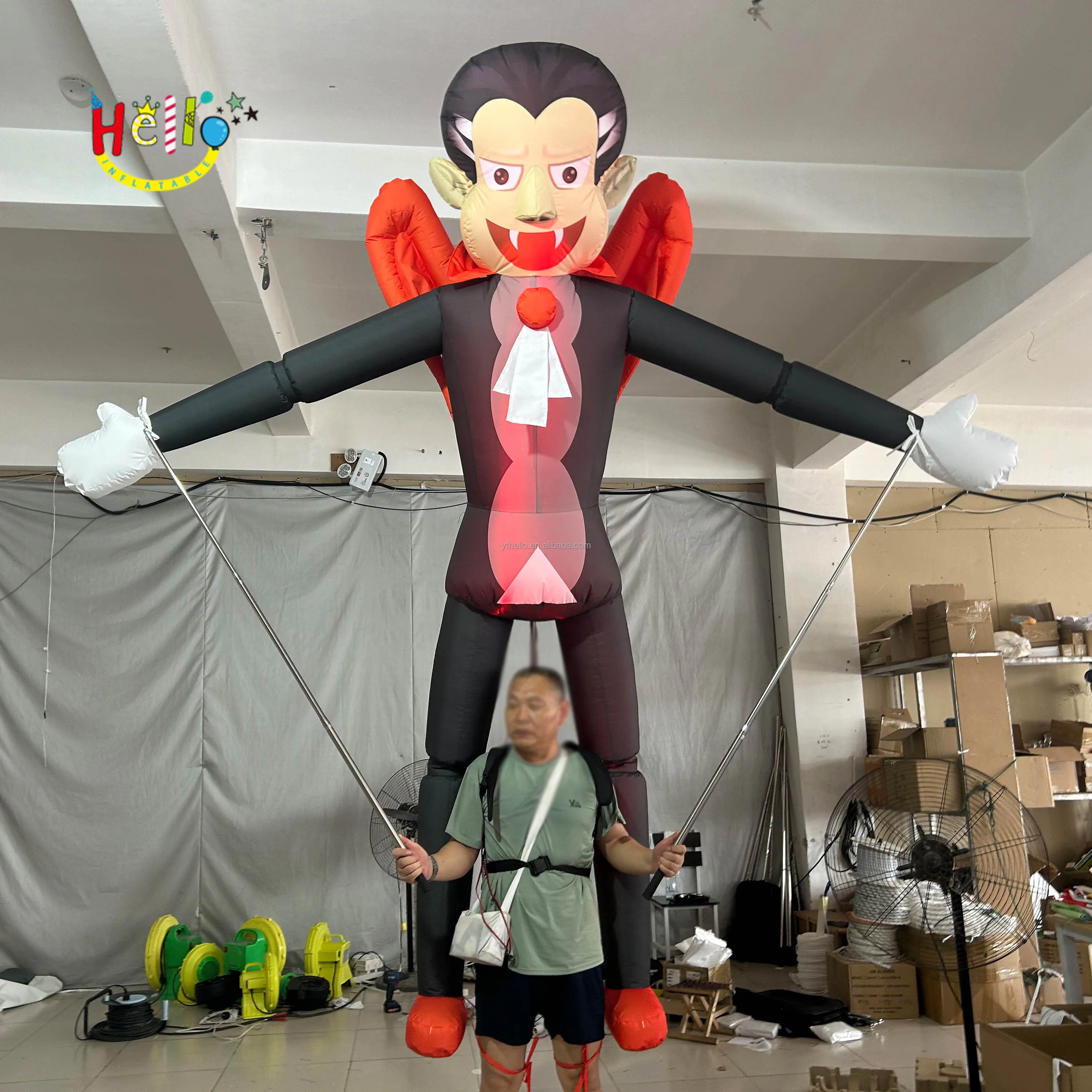 LED lighted inflatable Vampires puppet halloween moving character