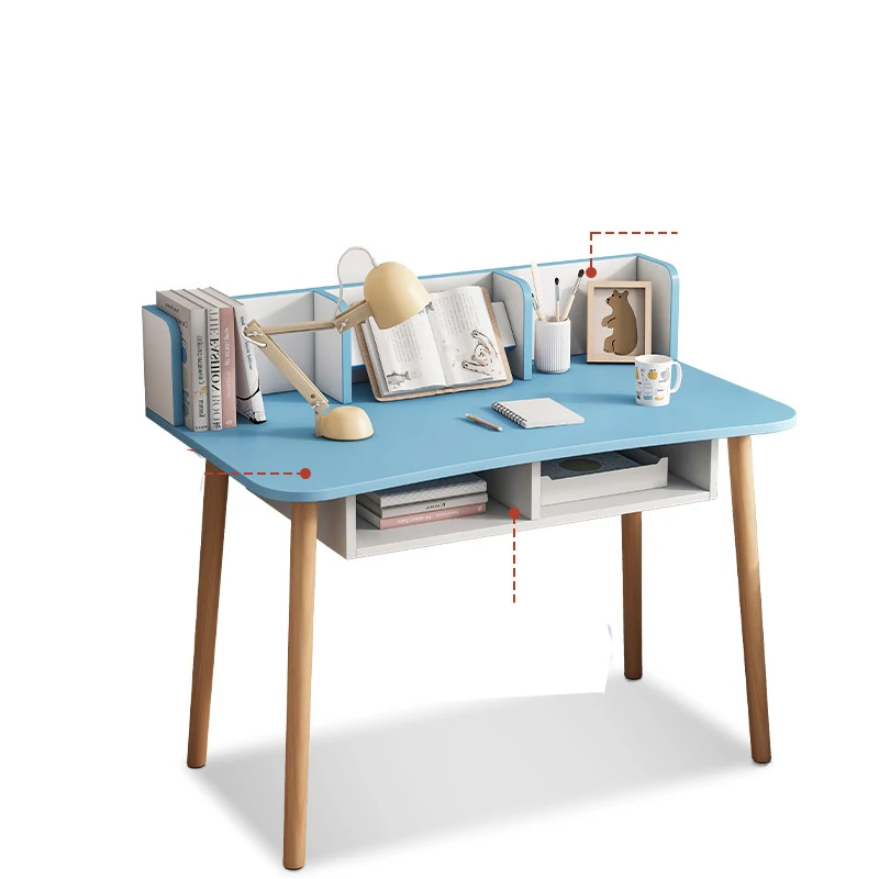 kids modern desk computer table simple desk office organiser table children wooden writing desk with bookcase