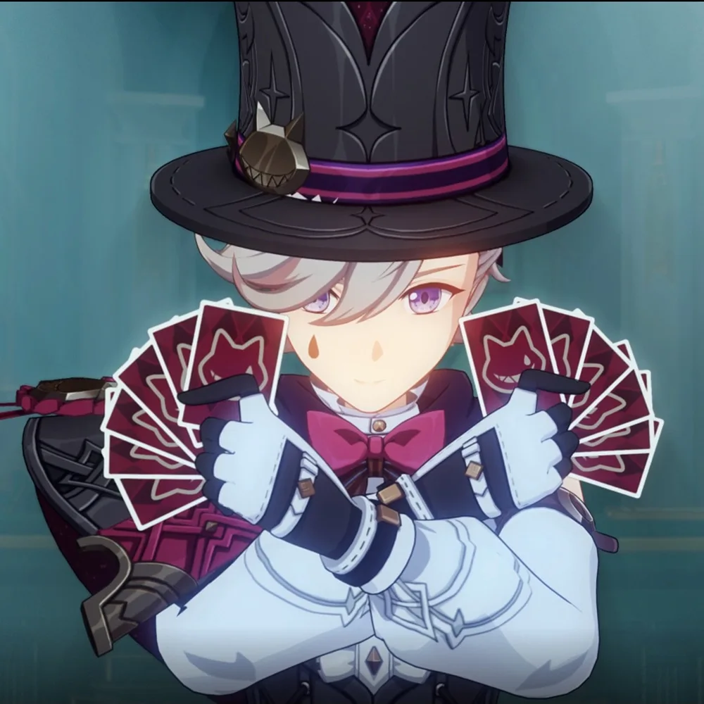 Game Genshin Impact Lyney Lynette Magic Poker Playing cards for Cosplay as Promotion Gifts