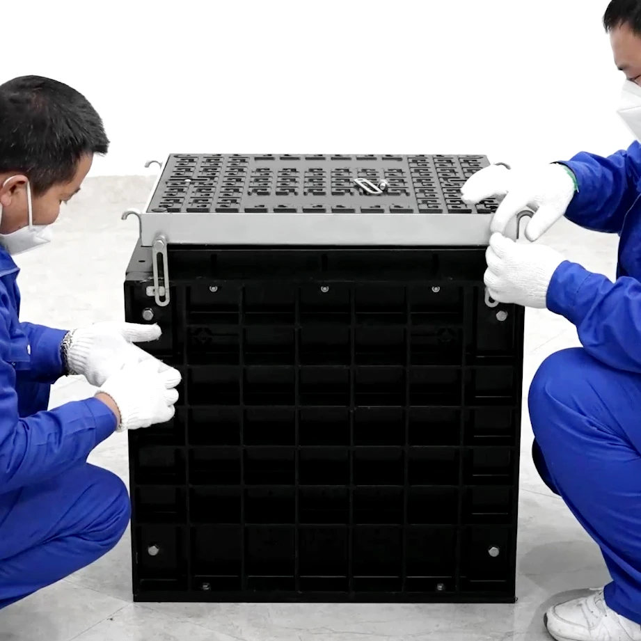 FCST-TH-SMC 100KN Axial Load  40KN Lateral Load Reinforced Plastic Square FRP SMC Manhole Chamber Box Backbone Vault