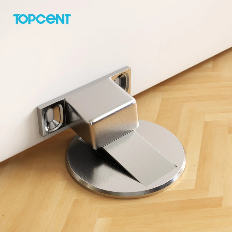 Самоклеящаяся Магнитная дверная пробка TOPCENT уникальный ограничитель для двери серебристый и черный настенный держатель пола из