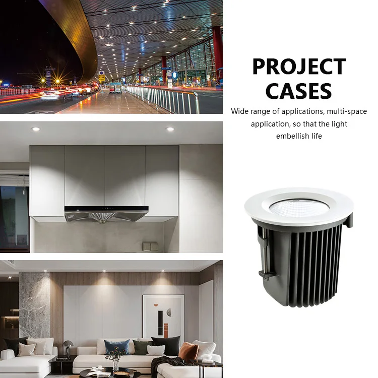 Indoor Dinning Room Hotel Bedroom Modern Aluminum Downlights Ip20 10w 12w 16w 20w 25w 32w Embedded Round Led Down Lamp