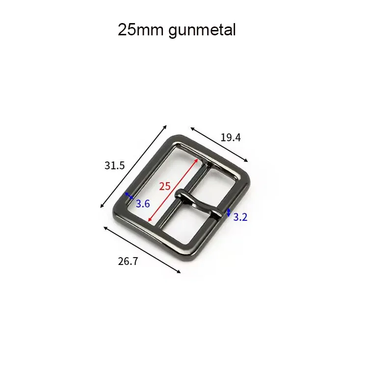 High Standard Quality Adjustable Slider belt buckle 20mm-45mm Metal Square Metal Pin Buckle For Bag