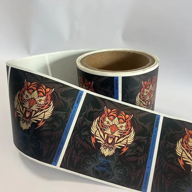 Custom printed Cosmetic logo sticker Waterproof self-adhesive vinyl roll bottle packaging label custom sticker