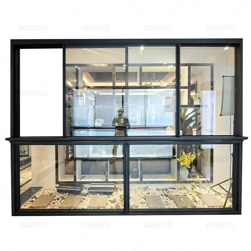 Florida hurricane-resistant impact glass full view whole scene  slim frame aluminum glass sliding windows for house School