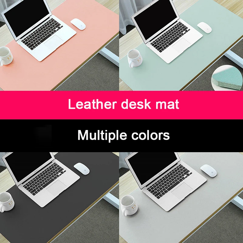 Multi-color Optional Single-sided Leather Mouse Pad,PU Leather Waterproof Office Computer Laptop Desk Mat Mouse Pad