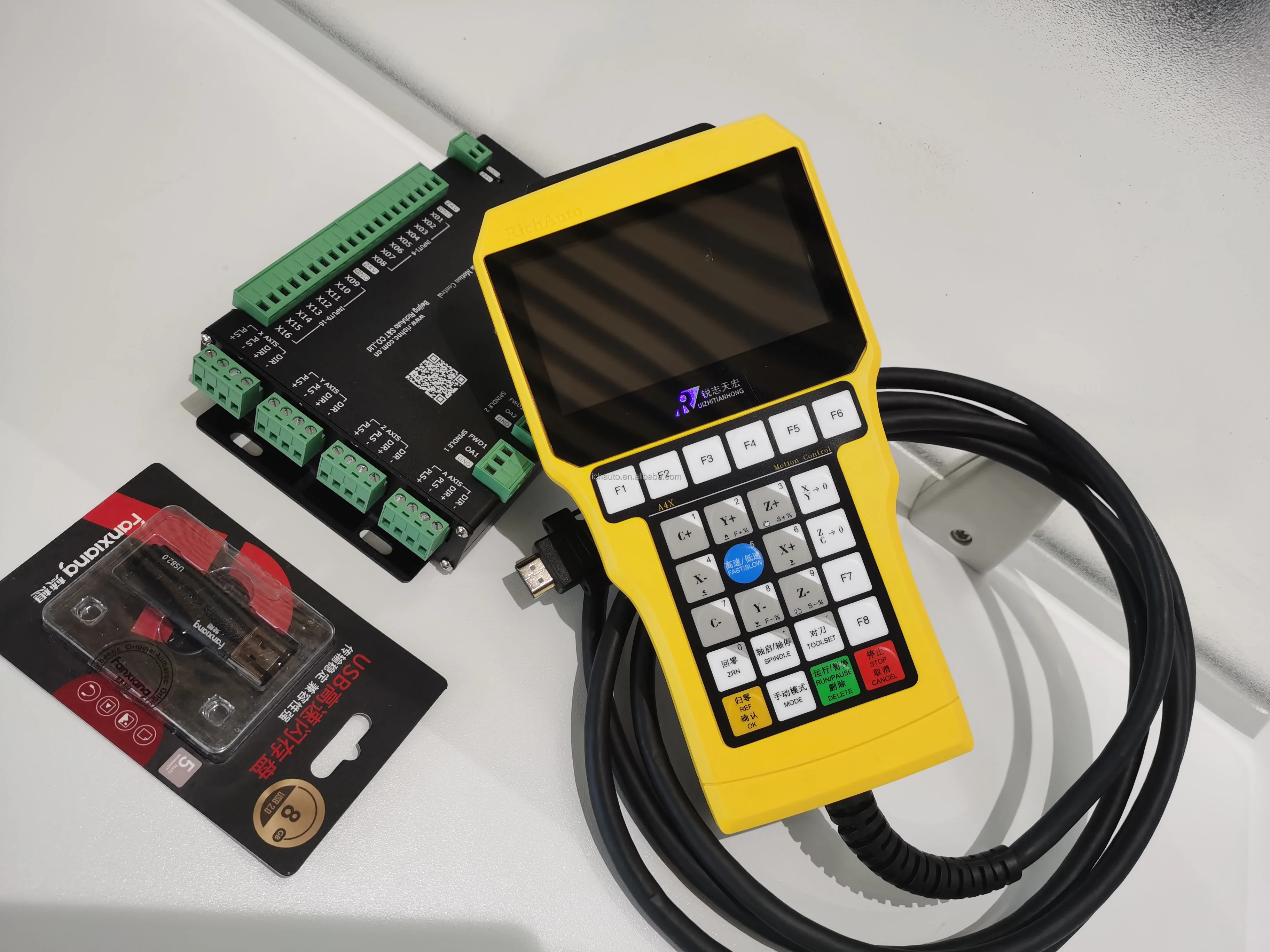 Richauto Cnc Remote Control System DSP Motion Controller For 3 Axis 4 AxisRouter Machine Wood Cutting