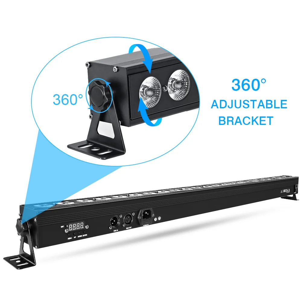 OPPSK 24x4W RGBA 4in1 Indoor DJ Linear Light Bar DMX control LED Wall Washer for Facade Weddings Event Concert Stage Lighting