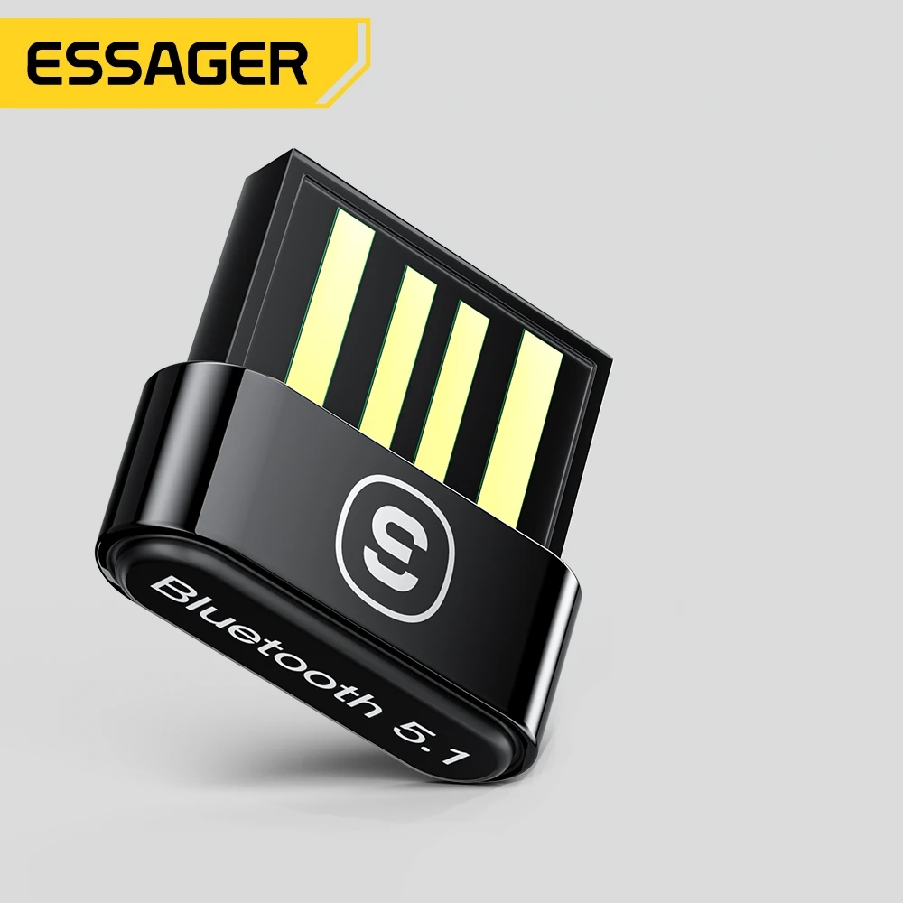 Essager 2022 Cooler USB Receiver Aux Blue tooth 5.1 BT Adaptor Dongle For PC