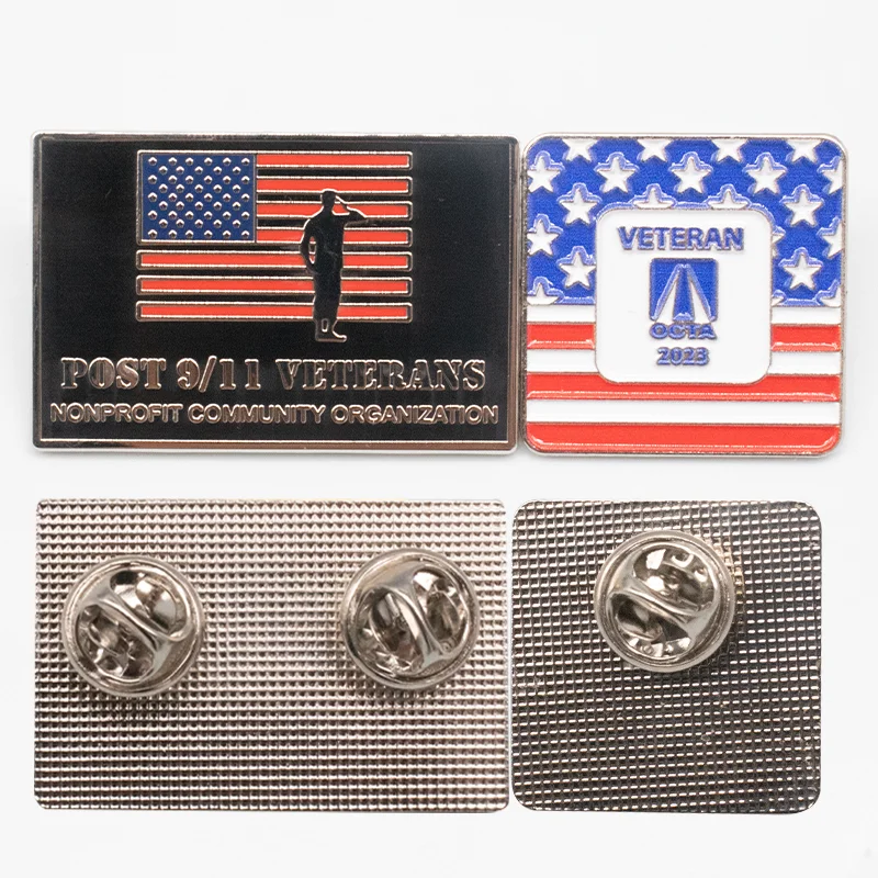 No Minimum Metal Badge Custom Flag Design Metal Lapel pins Custom Soft Enamel Pin Metal