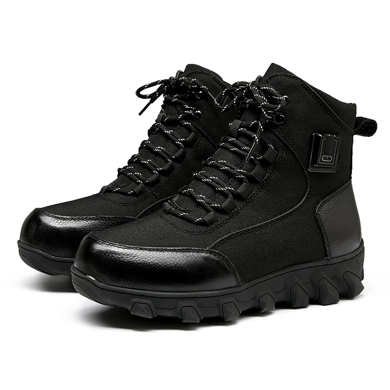 Wholesale Black Sporty Outdoor Heated Boot Non-Slip Keep Feet Warm Electric Heating Shoes