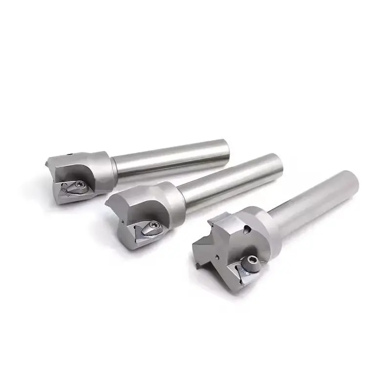 Surface planing router drill bit with replaceable cemented carbide tool flat CNC drill bit