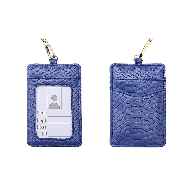 2020, оптовая продажа, держатель для карт сотрудника компании со змеиным узором, PU бейдж, держатель для карт сотрудника для женщин и мужчин